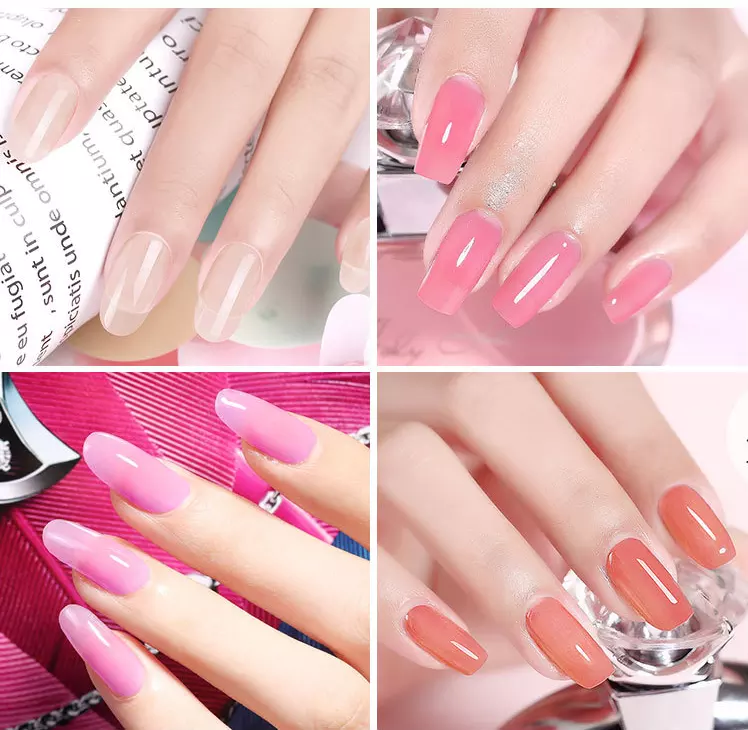 Poly gel Pink Transparent poly gel Nail extension for nail salon